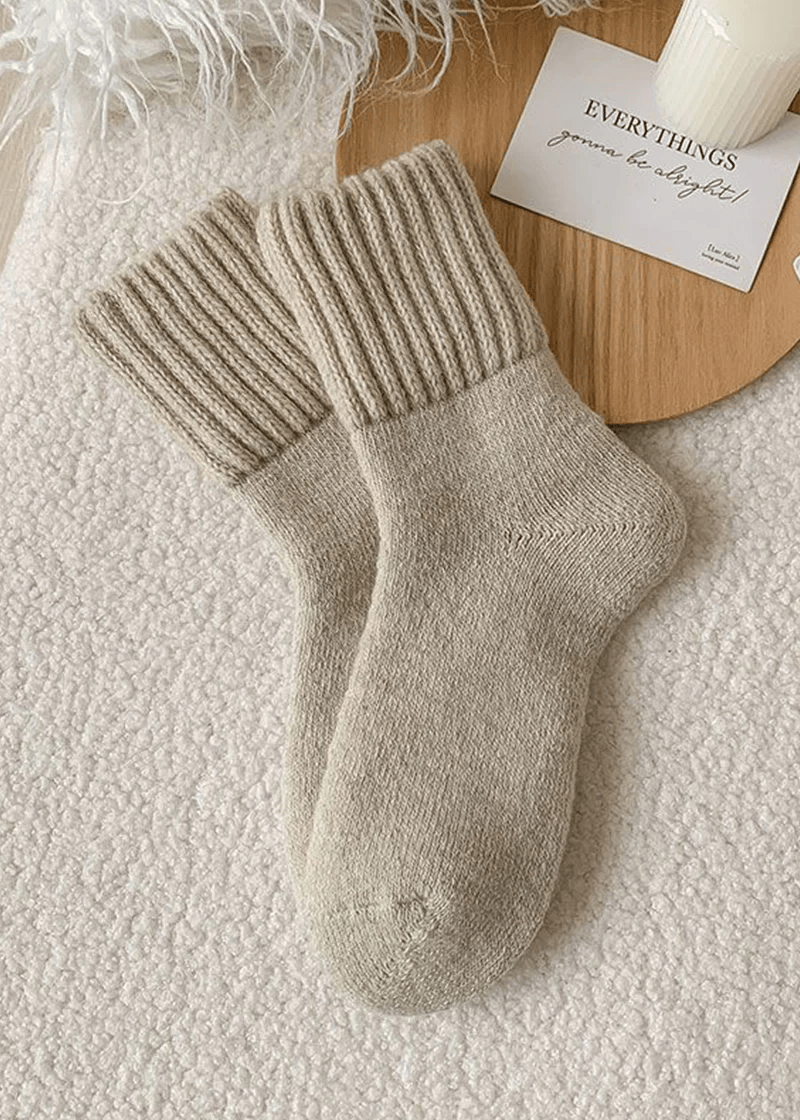 Cozy Ribbed Fleece Lined Crew Socks™ | Höst- och vintersockor