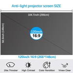 Anti-Light 4K Projector Screen (16:9)™ | För bästa bildkvalitet!
