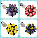 Spritsmunstycke set i rostfritt stål (13 stycken) för cupcakes och tårtdekorationer